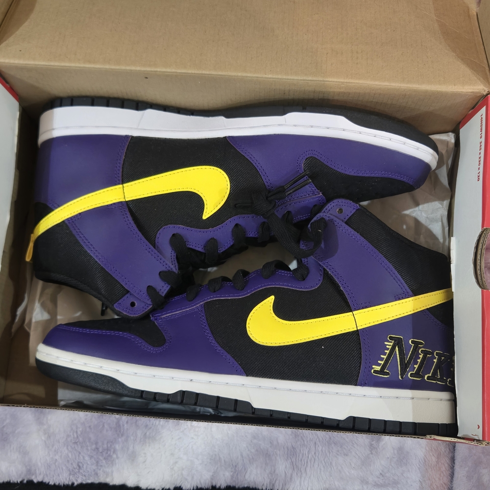 Nike Purple and Black High-Top Sneakers
